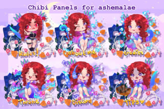 make chibi style twitch panels