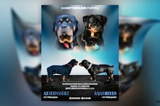 design a premium dog stud, breed, litter or kennel flyer