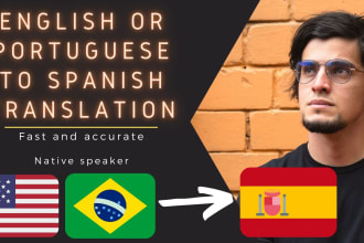 translate your text from english or portuguese to spanish