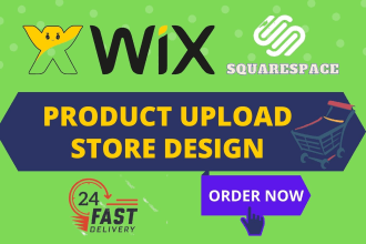 do product upload or squarespace and wix online store design