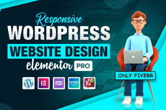 build responsive wordpress website design with elementor pro