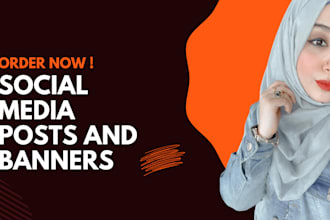 design eye catching social media posts and banners