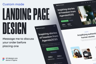 design a modern and professional landing page using figma