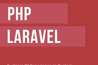 do website backend PHP, laravel, tailwind, mysql
