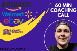 coach you for 1 hr how to sell on amazon, walmart or ebay