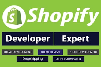 be your shopify developer with site customization