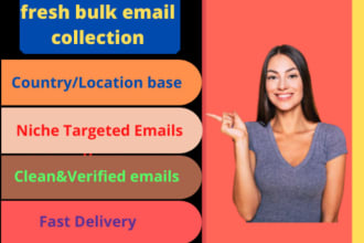 provide verify fresh bulk email collection