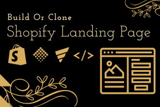 create or clone your shopify landing page with page builder