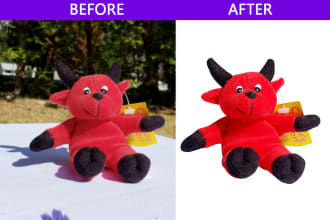 product photo editing, photo retouching, background removal