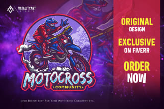 design an exteme atv or motocross logo, monster bikes, dritbike, hill climbing