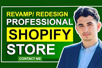 revamp shopify store, design and redesign shopify website