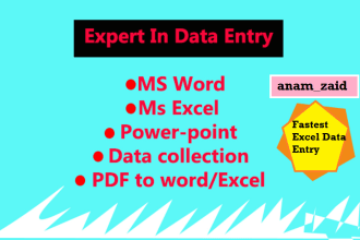 do fastest excel data entry