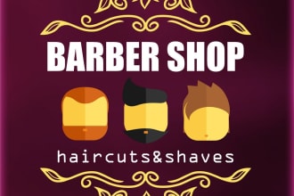 design wonderful barber shop logo very fast with super color