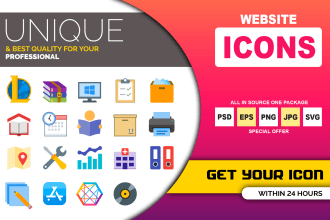 do professional icon pack for your app or website