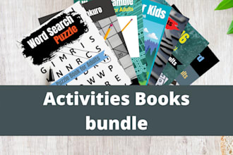 send you activities books pages and for kdp and etsy
