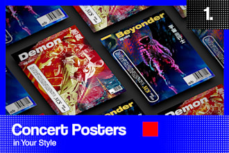 do a concert, dj, hip hop, night club, party flyer or poster