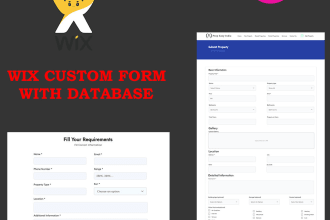 create a custom user input form in wix with database