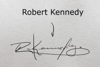 design a handwritten digital vector signature