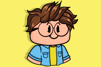 design a cartoony profile picture of your roblox character
