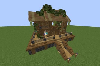 build a rustic style house in minecraft