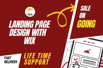 design  business wix landing page or sale page squeeze page with wix
