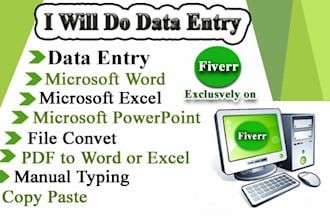 do the data entry and presentation well