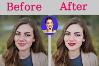 do skin retouching and edting