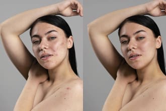 do portrait skin blemish and wrinkle retouching