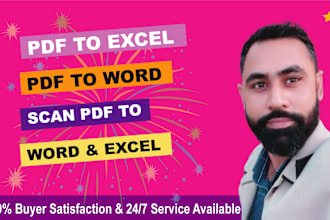convert pdf to excel, scanned pdf to word or excel