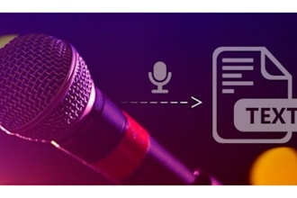 transcript your audio in doc form medical related or any english