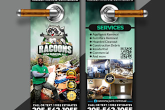 design junk removal door hangers