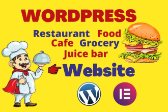 build wordpress  restaurant website coffee, grocery website with online ordering