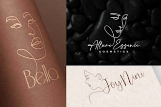 create luxury and beauty line art logo