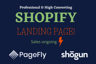 design shopify landing page by pagefly shogun page builder