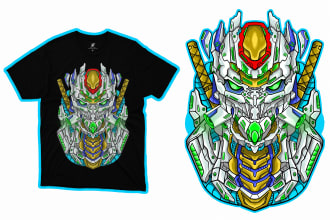 do draw mecha design for merchandise