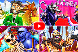 draw cartoon youtube thumbnails