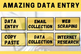 do amazing data entry, email collection