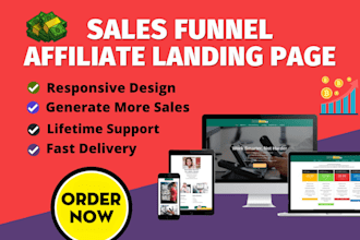 create high converting warrior plus, jvzoo landing page or funnel