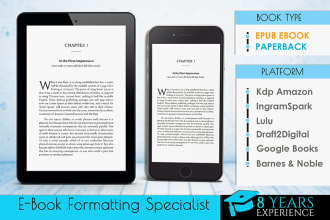 do ebook formatting, kdp amazon, lulu, ingramspark, google books, epub