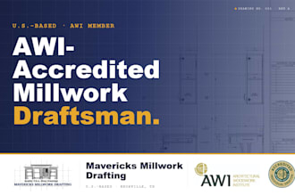 draft millwork and cabinetry shop drawings