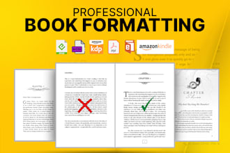 format and convert your ebook to epub, mobi and PDF for ingram spark, kdp