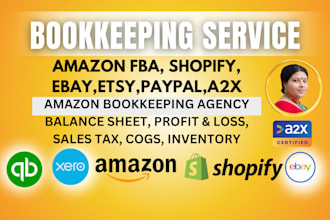 do ecommerce bookkeeping amazon shopify  ebay, etsy