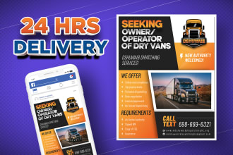 do logistics, trucking, freight broker, truck dispatch flyers for your company