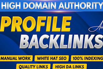create profile backlinks on high authority websites