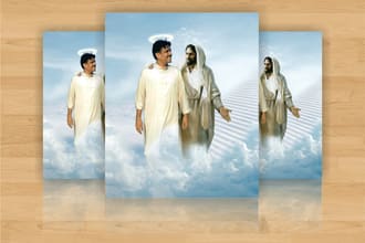 design funeral, memorial service pamphlet booklet or cards