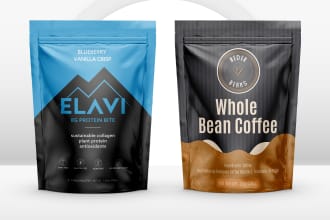 do professional pouch design and any product packaging, label design