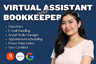 be your reliable virtual assistant for admin, accounting, and data entry
