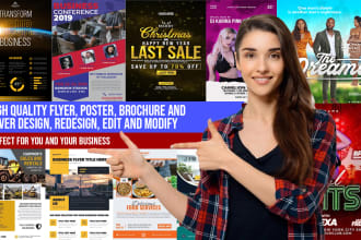 design, redesign, edit or modify flyer, poster and brochure