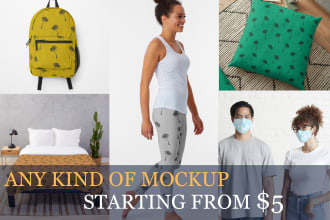 do professional mockup for your clothing, apparel