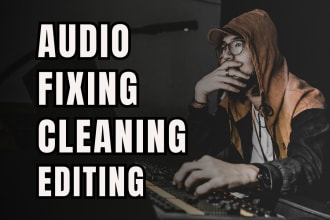 de noise, repair audio, audio clean up, edit and enhance audio quality